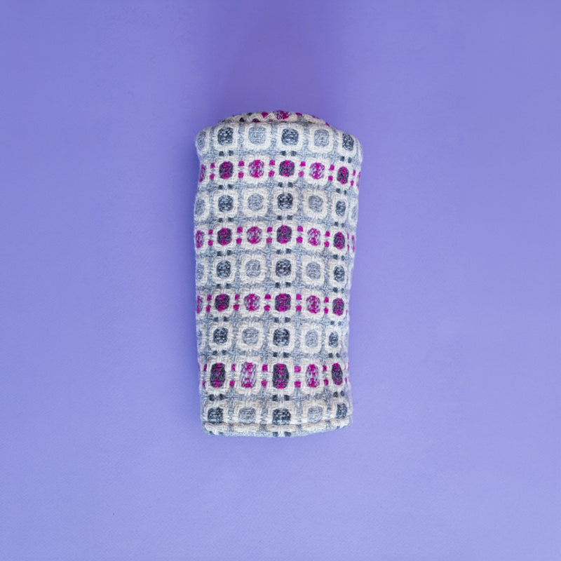 Lofted villainen vÃ¤ylÃ¤puun mailansuoja Vintage Grey Fuchsia -kuosilla